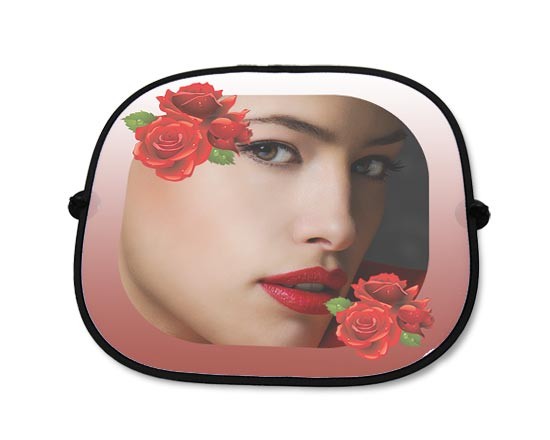 Parasole per auto con grafica rose rosse