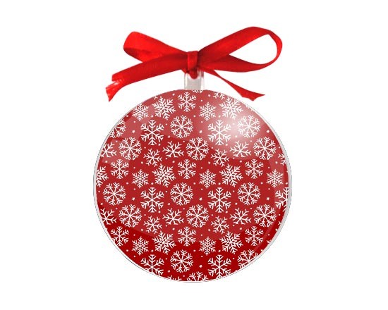 Palla di Natale tonda Fiocchi di neve