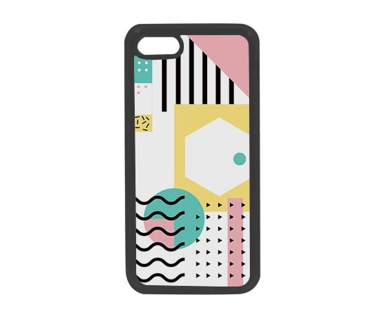 Cover in Silicone iPhone 7 Abstract colors
