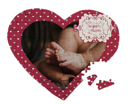 Puzzle cuore A3 Super mom
