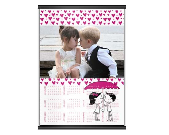 Calendario A3 pagina singola Running hearts