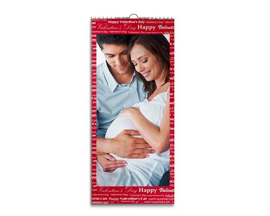 Calendario 30x70 Pagina Multipla con scritte rosse