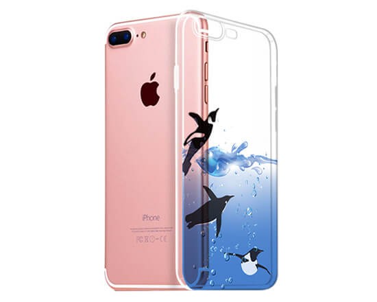Cover Trasparente iPhone 8 Plus Pinguini