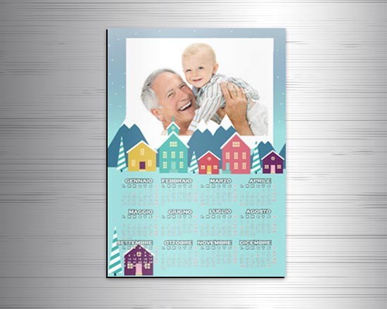 Calendario magnetico A3 Casette natalizie