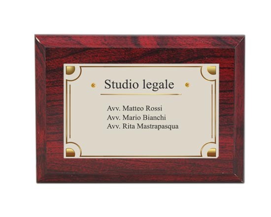 Targa in Legno da Parete 13x18 Professional