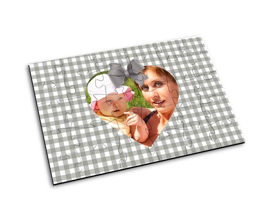 Puzzle small in legno con grafica e foto