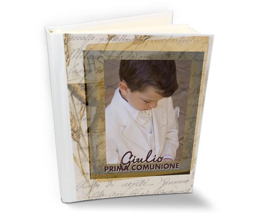 Album con retro in pelle e grafica comunione