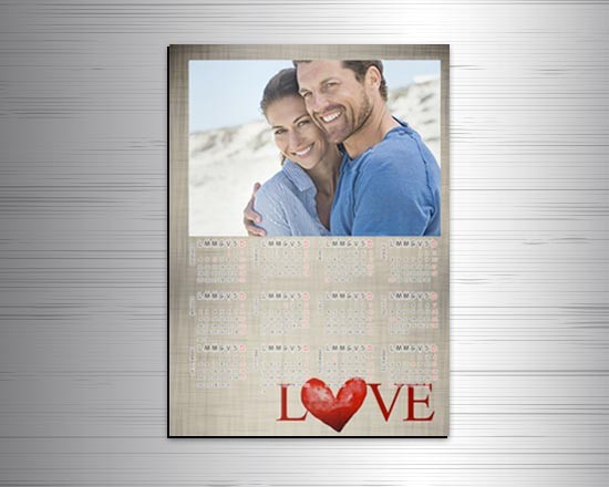 Calendario magnetico A3 Texture lino