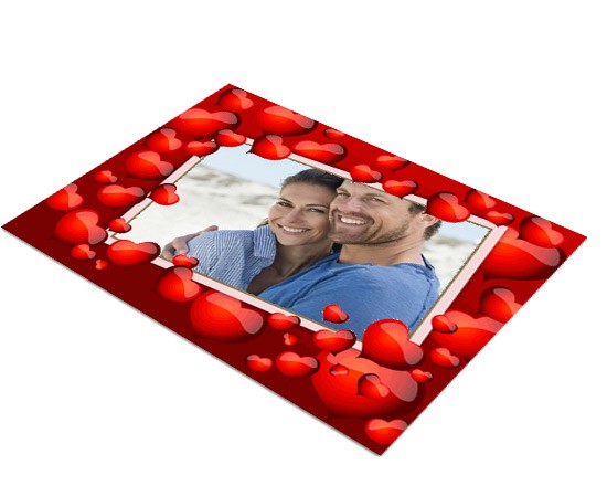 tovaglietta in tessuto con grafica cuori