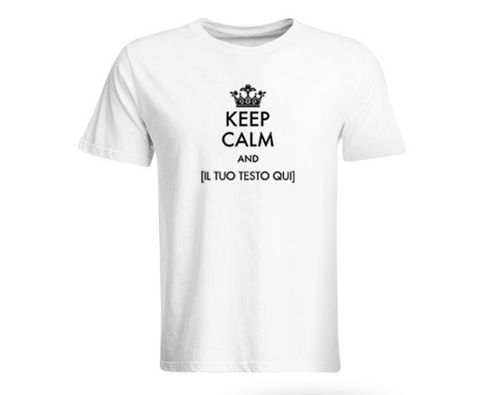 La tua maglia a mezza manica dalla mitica grafica con il Keep Calm