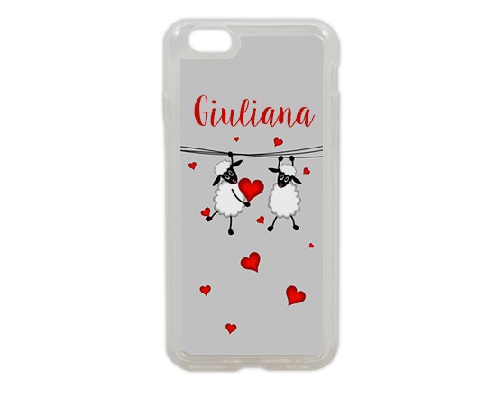 Cover in silicone iPhone 6 con pecorelle