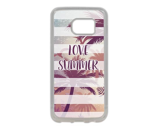 Cover Silicone Galaxy S7 Edge Love summer