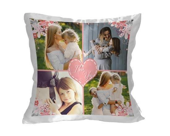 Cuscino personalizzato con grafica rose rosse