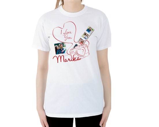 T-shirt in cotone su diversi colori con grafica di S. valentino