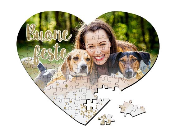 Puzzle cuore A3 White Christmas
