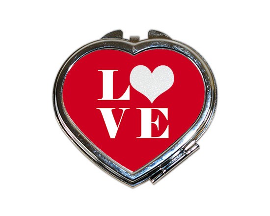 Specchietto a cuore da borsetta Big love