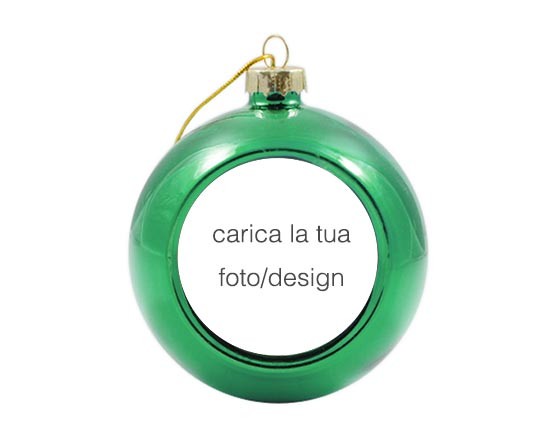 Palla di Natale in vetro colorato verde