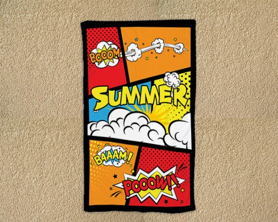 Telo mare 90x150 con grafica Fumetto