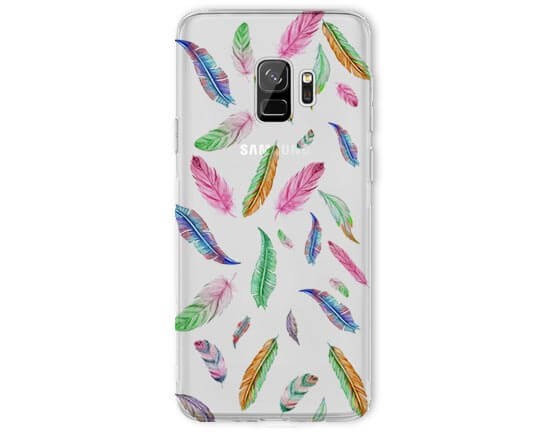 Cover trasparente Galaxy S9 Piume