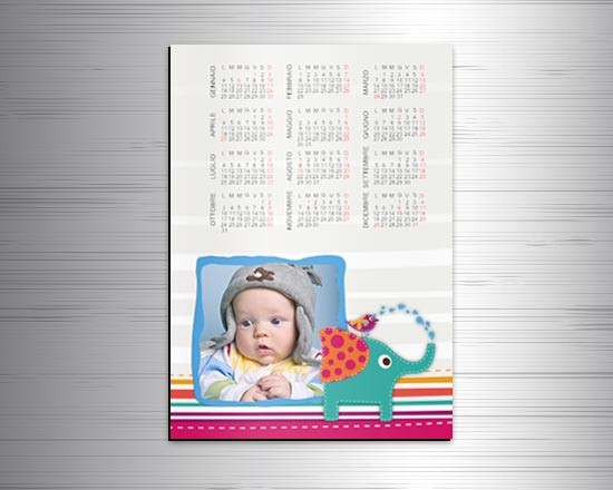 Calendario magnetico con elefantino