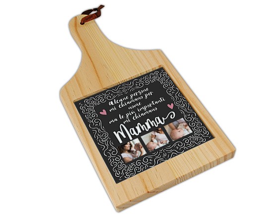Tagliere in legno Citazione mamma