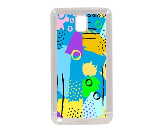 Cover in silicone Samsung Note 3 con grafica colorata