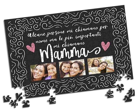 Puzzle A3 con dedica per la mamma