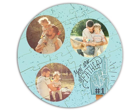 Puzzle legno rotondo My father