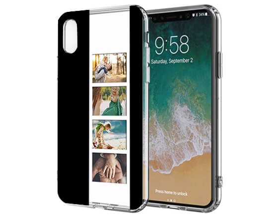 Cover Trasparente iPhone XS Black Collage