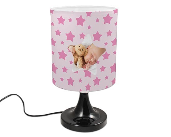 Lampada Tonda Rotante Pink stars