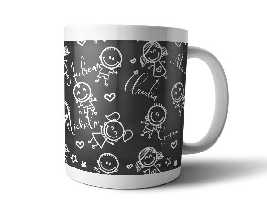 Tazza panoramica con bimbi disegnati