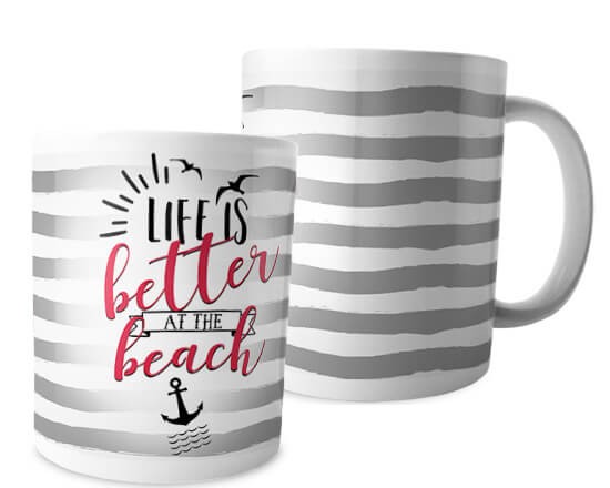 Tazza panoramica con grafica estiva