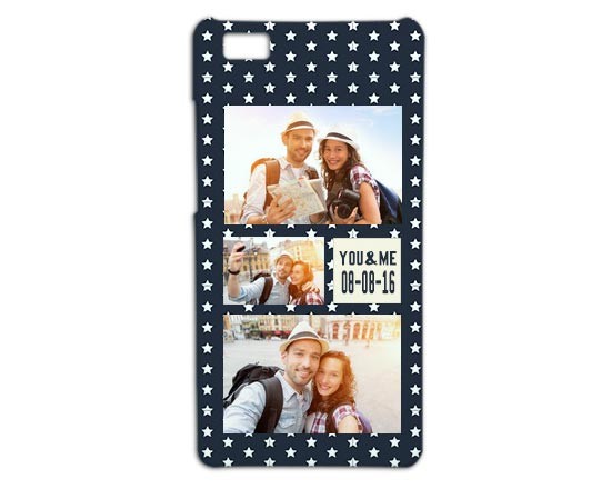 Cover p8 Lite 3D White stars