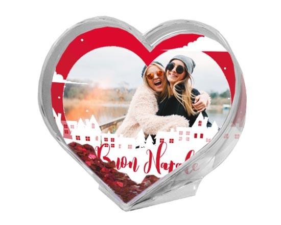 Palla di Neve a Cuore Gray wood