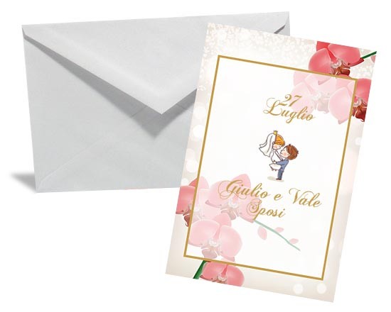 Bigliettino Auguri Orchidea