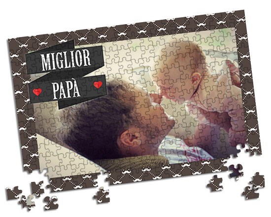 Puzzle A3 con grafica con baffi bianchi