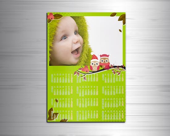 Calendario magnetico A3 Gufetti