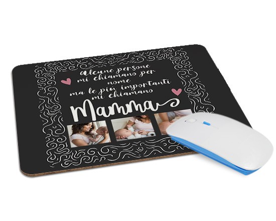 Mousepad con grafica collage per la mamma