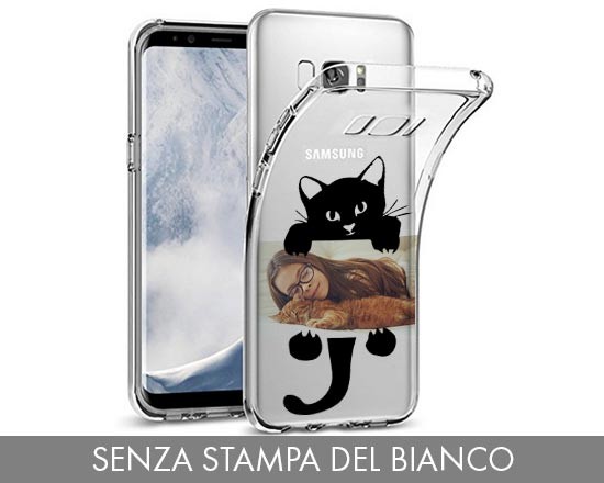 Cover trasparente Samsung S8 Black Cat