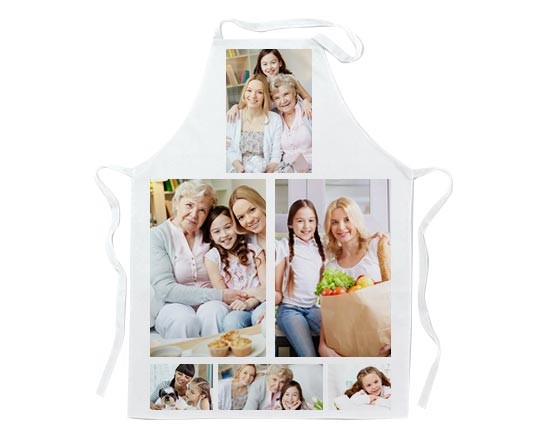 Grembiule collage con foto come regalo per compleanno