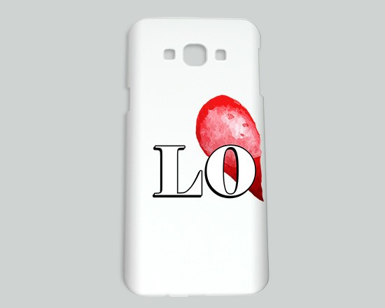 La tua cover con scritta bianca e metà cuore