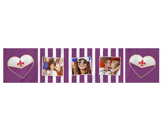 Sciarpa in Pile Cuore Viola