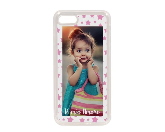 Cover in silicone iPhone 7 con stelline