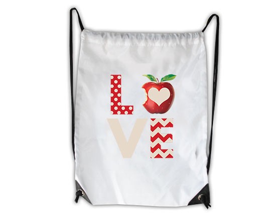 zaino sacca con grafica love