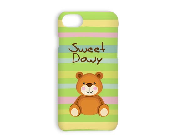 Cover iPhone 7 3D personalizzata con orsettoTeddy
