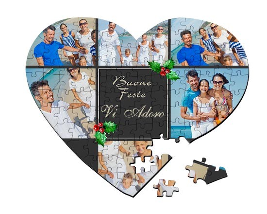 Collage con aghifoglie per puzzle con foto