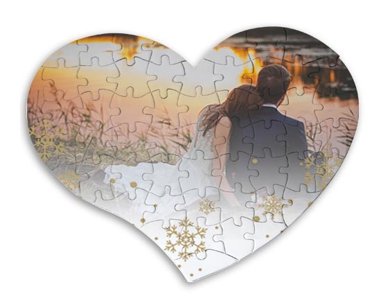 Il magnifico cuore natalizio a puzzle