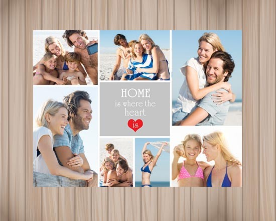 Poster collage Home is heart