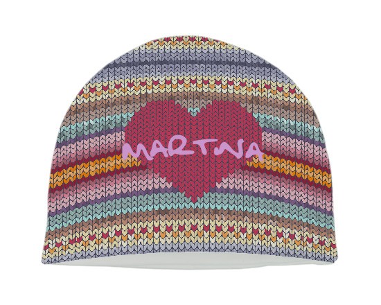 Il colorato cappello in pile variopinto