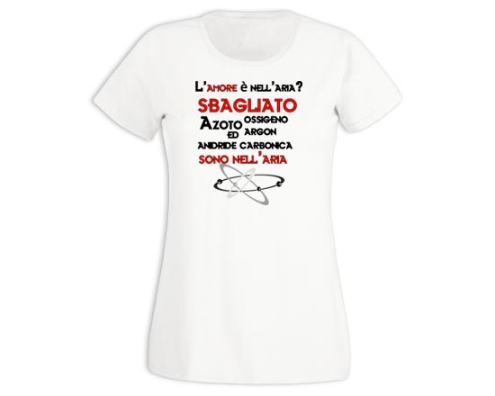 T-shirt donna in cotone Amore o azoto
